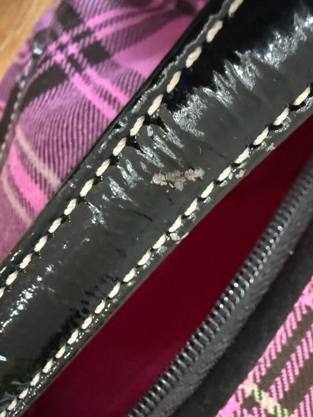Coach Vintage Y2K Pink Black Plaid Mini Purse - Picture 11 of 15